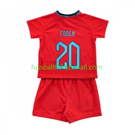 Fußballtrikots England Foden 20 Kinder FIFA WM 2022 Kurzarm Auswärts-trikot kaufen